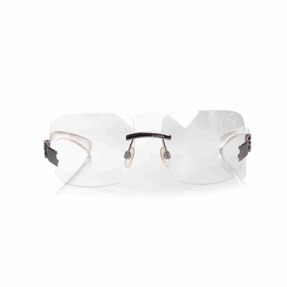 Chanel Rimless Clear Rectangular Sunglasses - image 2